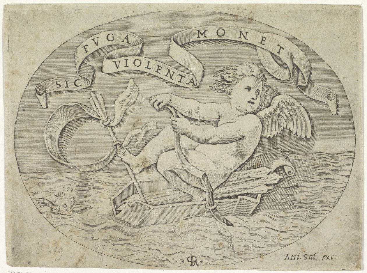 Amor Escapes Over the Sea by Anonymous