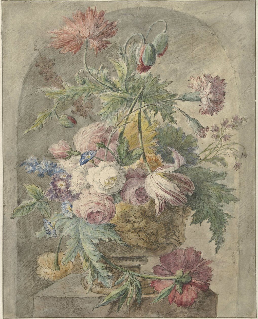 Flowers in a Vase by Anonymous