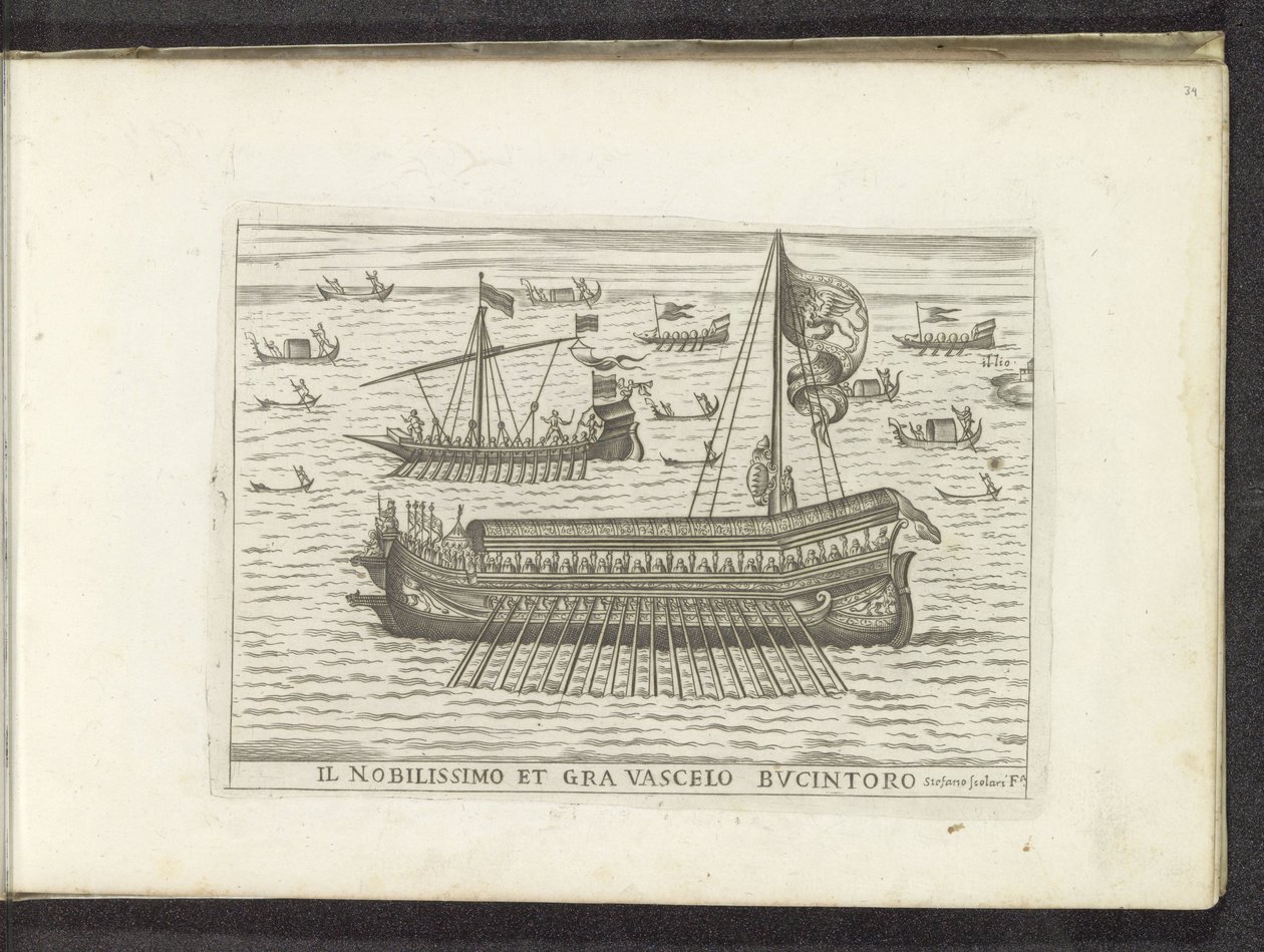 Bucintoro and Other Ships in Venice by Anonymous