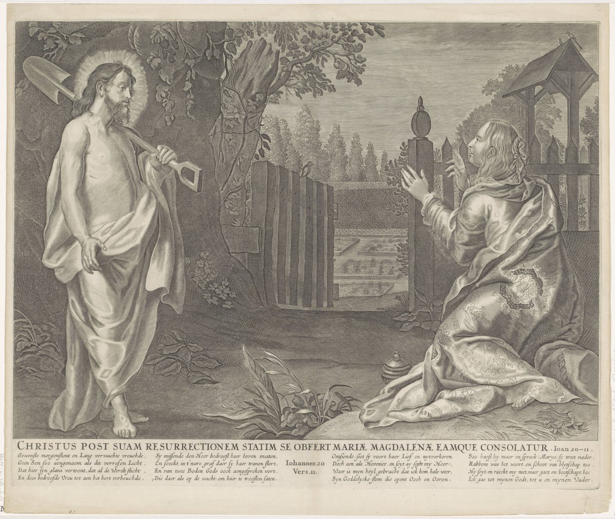 Christ Appearing as a Gardener to Mary Magdalene (Noli me tangere) (series title: Royal Bible) by Anonymous