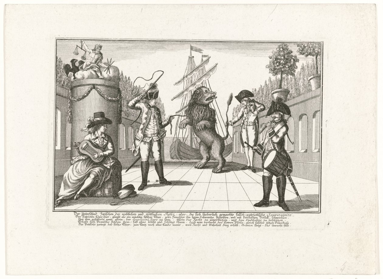 The Dutch Lion Tamed by Prussia, 1787 by Anonymous