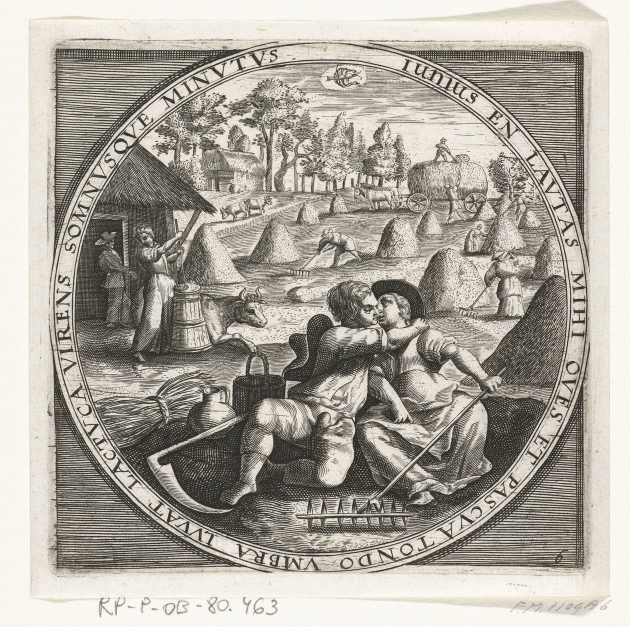 The Month of June, Haymaking, ca. 1600 (The Twelve Months of the Year Depicted in Scenes from Peasant Life) by Anonymous