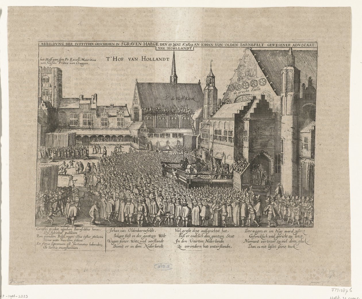 The Execution of Johan van Oldenbarnevelt, 1619 (Depiction of the Execution in The Hague on May 13, 1619 of Johan van Oldenbarnevelt, Former Advocate of Holland) by Anonymous