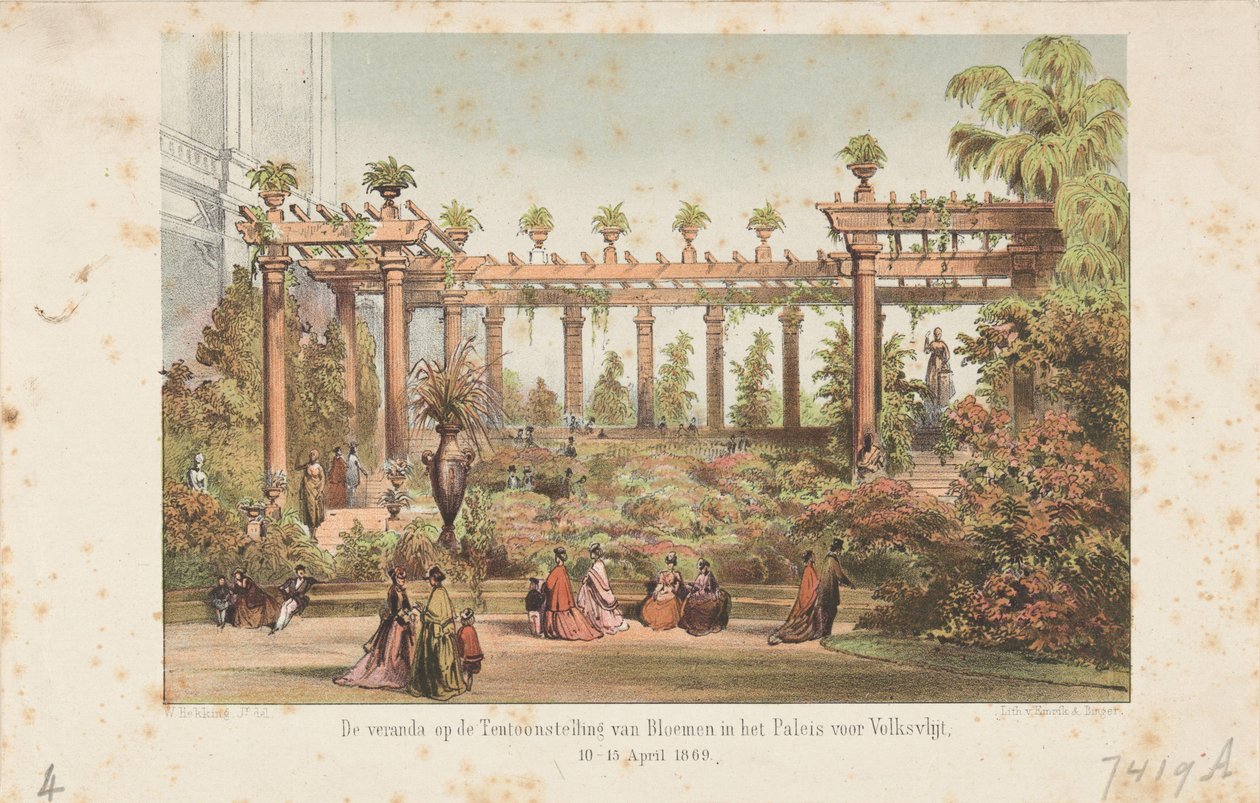 The Veranda at the Flower Exhibition in the Palace of Industry, April 10-15, 1869 by Anonymous