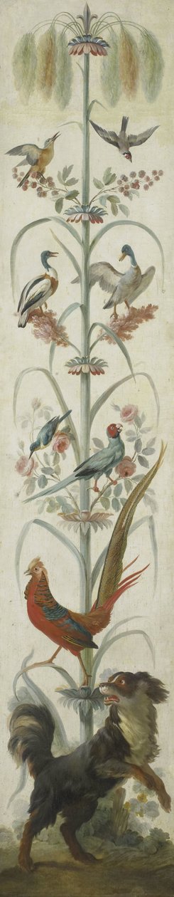 Decorative Depiction with Plants and Animals by Anonymous