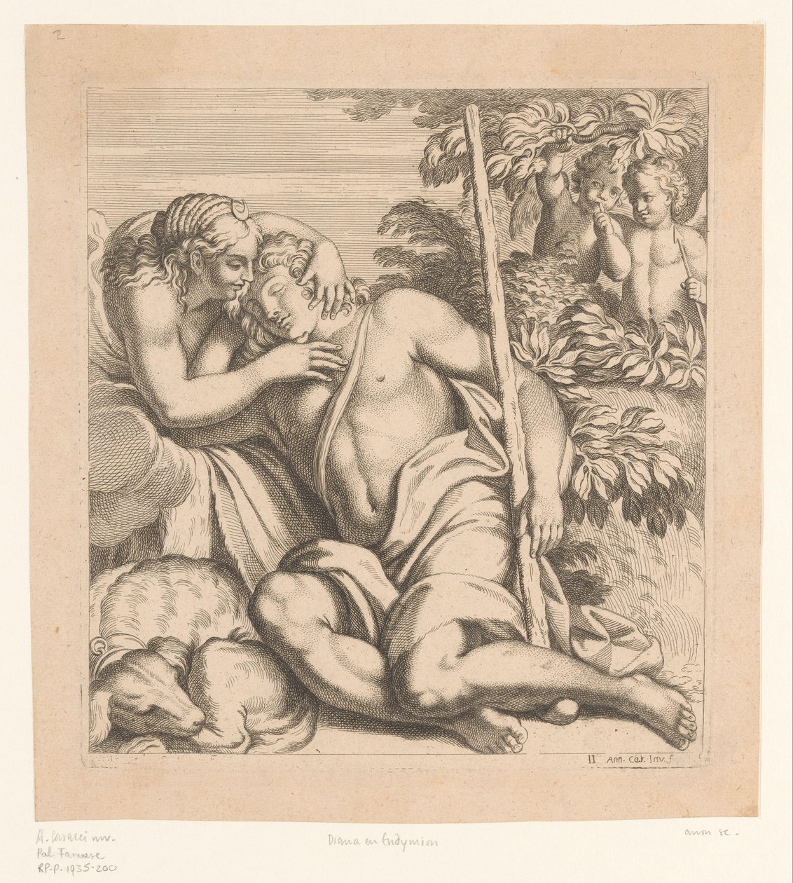 Diana and Endymion (Paintings in Palazzo Farnese in Rome) by Anonymous