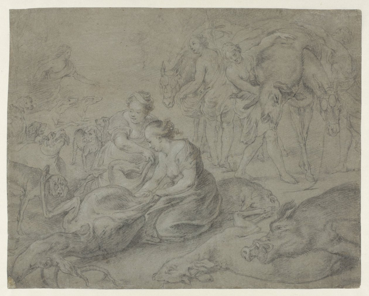 Diana and Her Nymphs after the Hunt by Anonymous