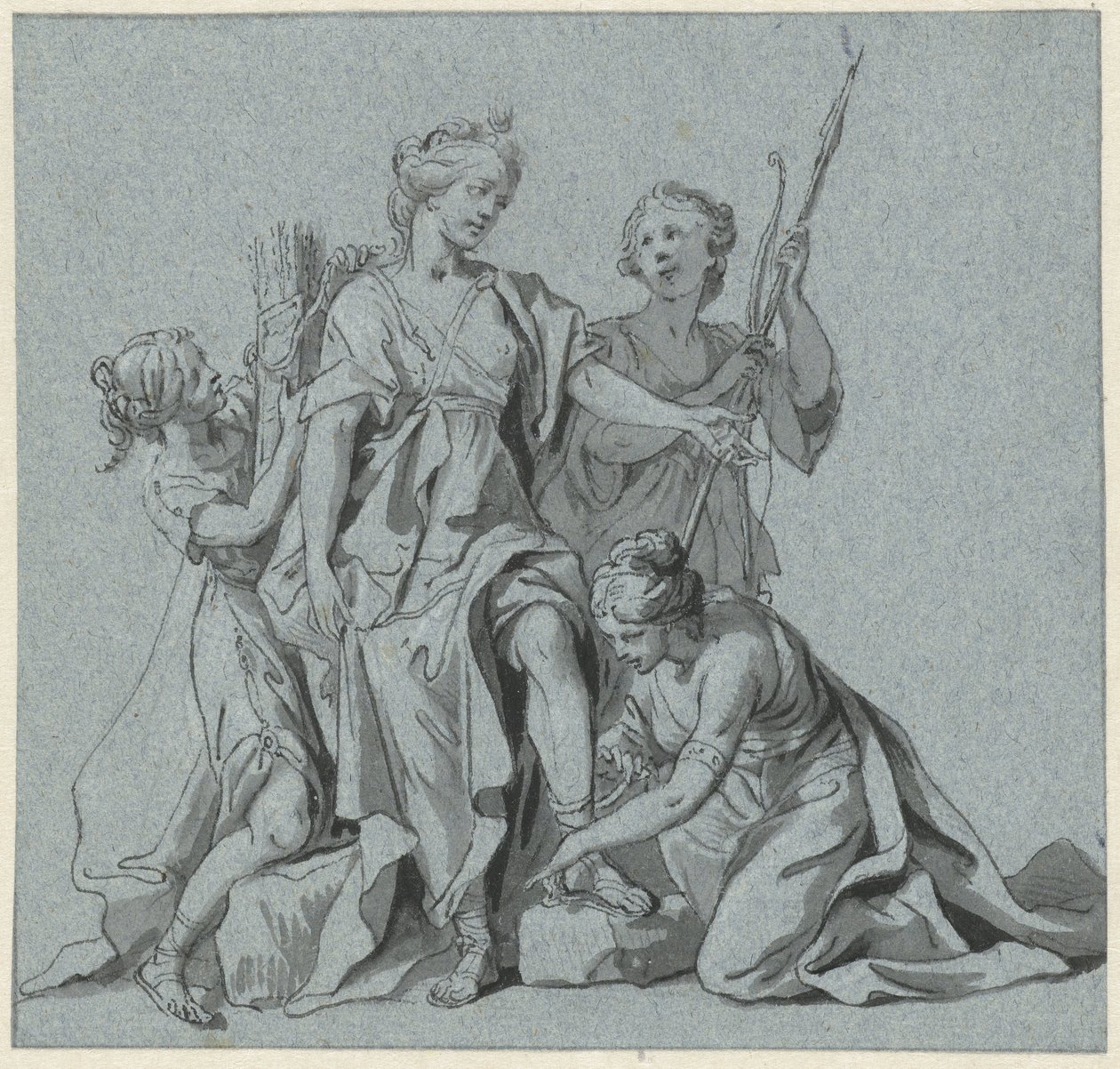 Diana Being Prepared for the Hunt by Her Nymphs by Anonymous