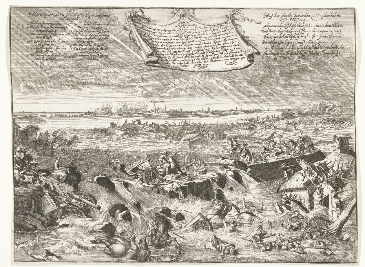 Dike Breach at Coevorden, 1673 by Anonymous