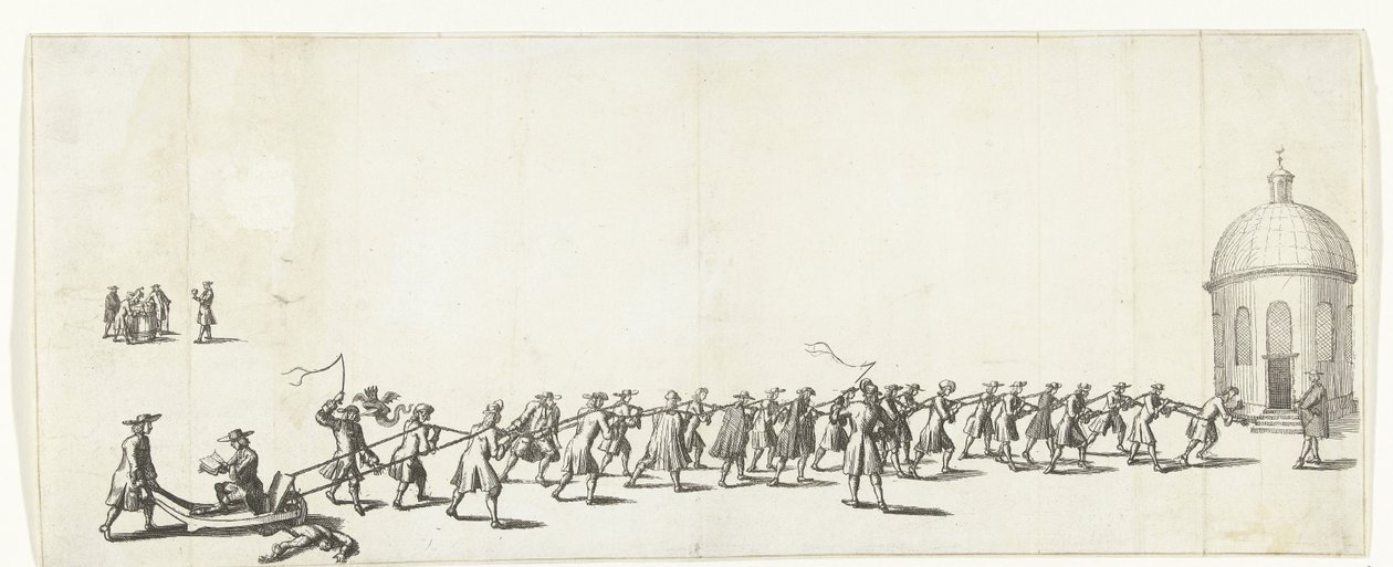 Dominicus is Pulled to the Round Lutheran Church in a Wheelbarrow, 1683-1684 by Anonymous