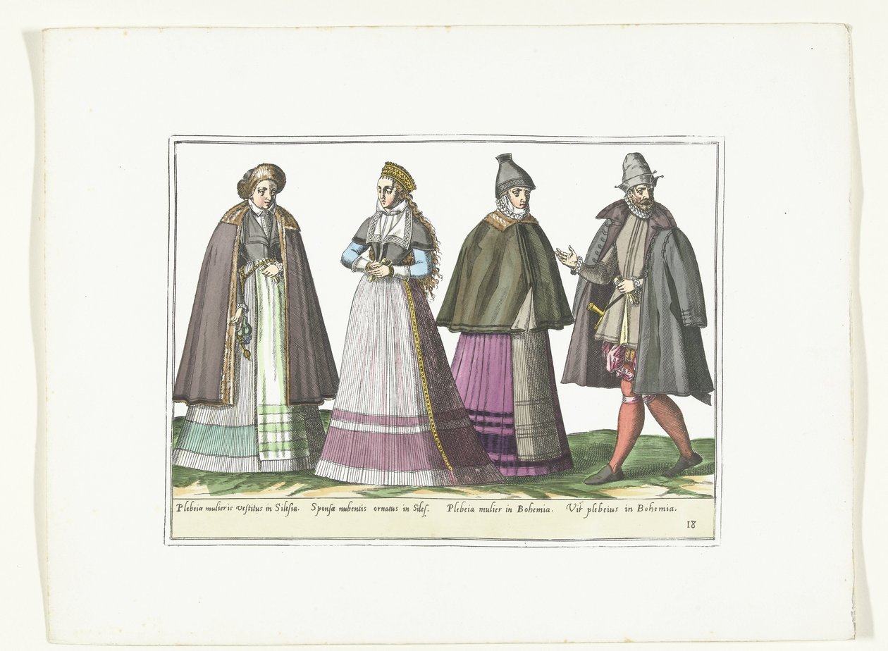 Three Women and a Man Dressed in German Fashion, circa 1580 by Anonymous