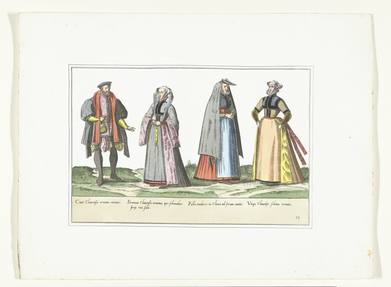 Three Women and a Man Dressed in German Fashion, ca. 1580 by Anonymous