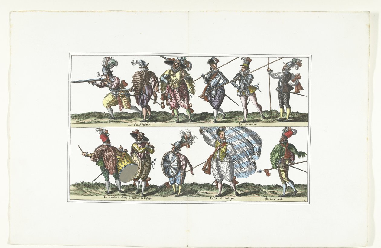 Double Plate with Eleven Armed Citizens in Uniform According to the Fashion in Antwerp, ca. 1580 by Anonymous