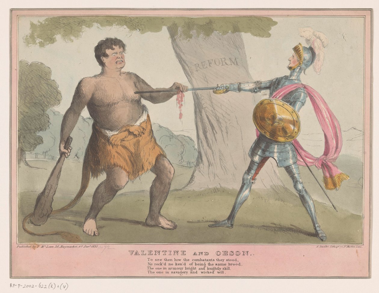 English Political Cartoon, 1835 by Anonymous