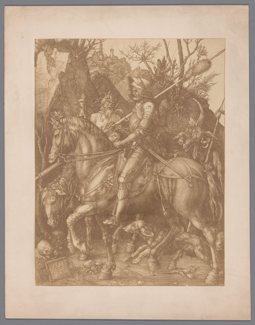 Photoreproduction of the Engraving Knight, Death and the Devil by Albrecht Dürer by Anonymous