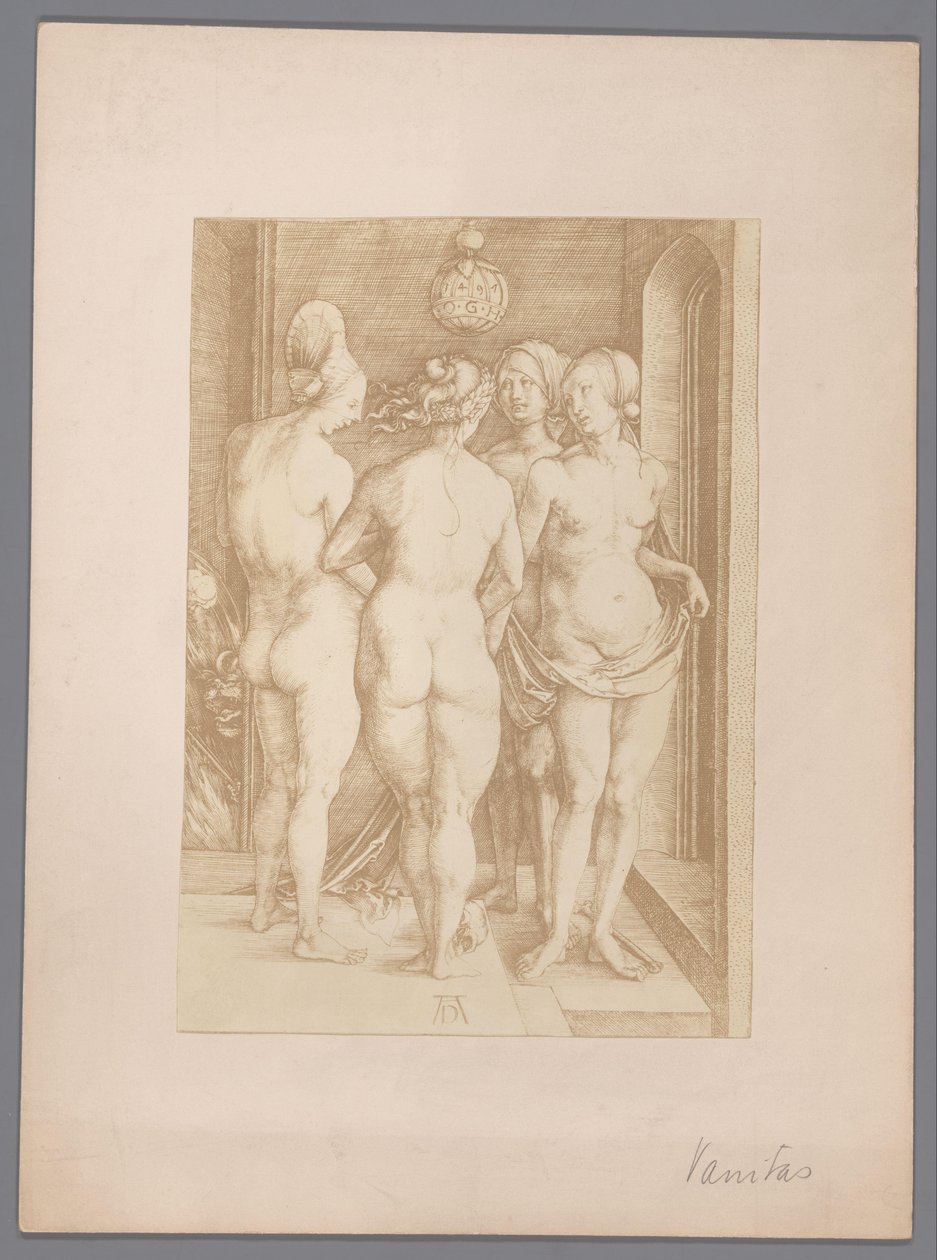 Photo Reproduction of an Engraving of Four Naked Women by Albrecht Dürer by Anonymous