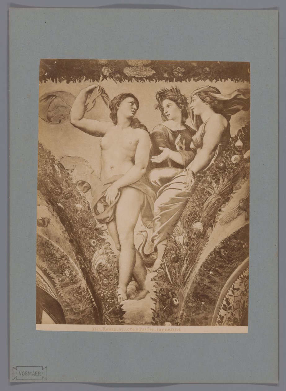 Photoreproduction of the Fresco Amor and Psyche in the Loggia di Psiche, Villa Farnesina, Rome by Anonymous