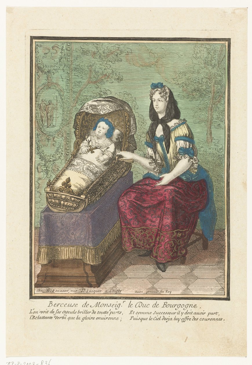 French King in a Cradle by Anonymous