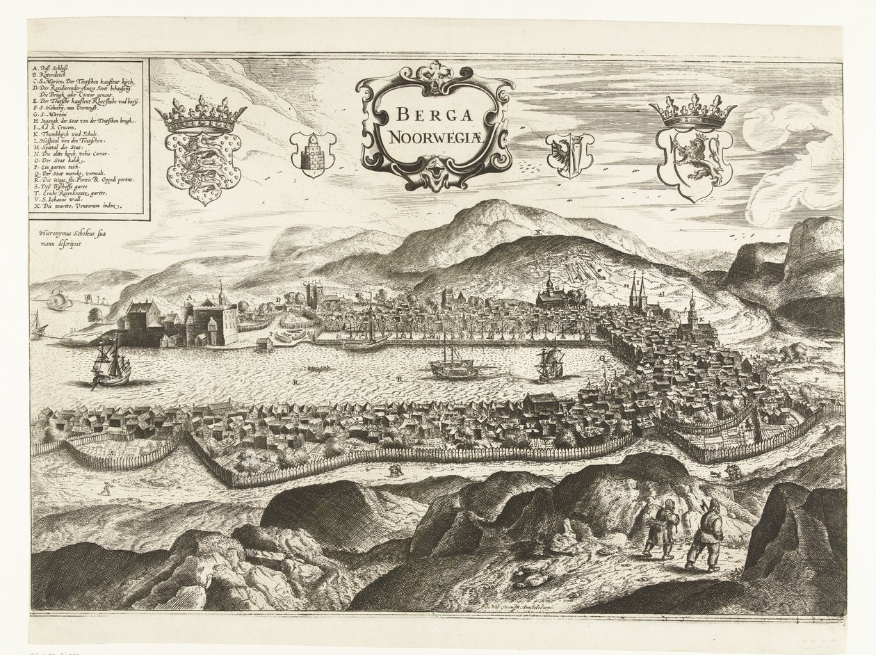 View of Bergen (Norway), 1665 by Anonymous
