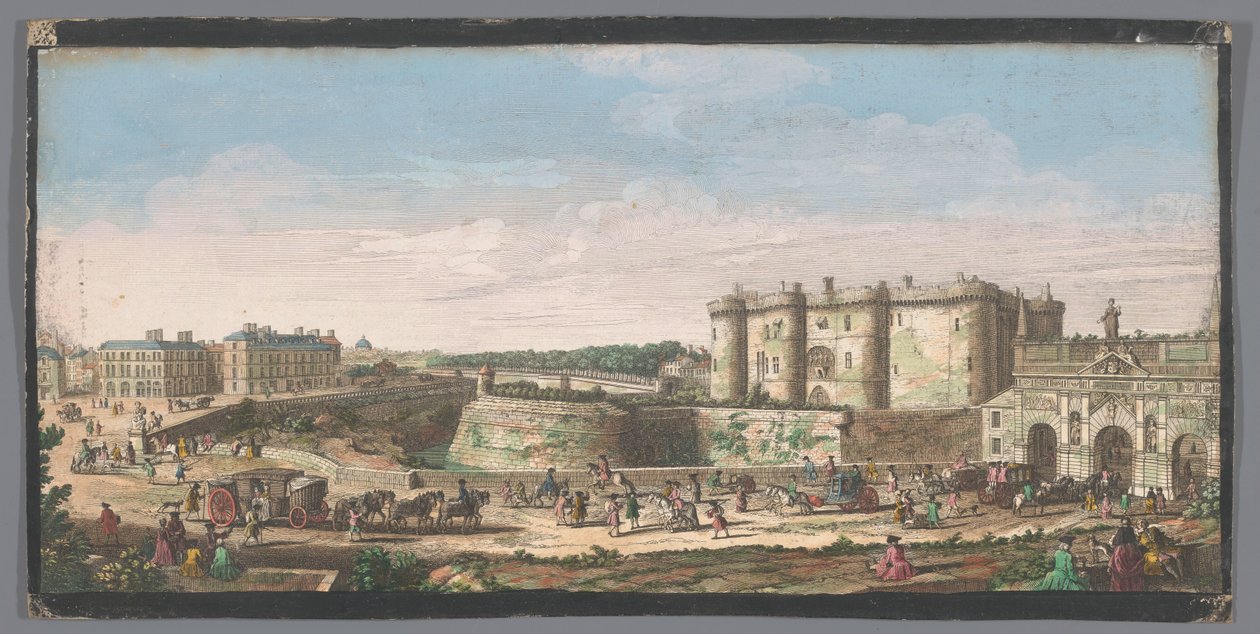 View of the Bastille and the Porte Saint-Antoine in Paris by Anonymous
