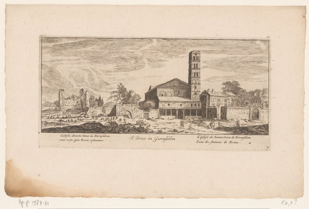 View of Santa Croce in Gerusalemme, Rome by Anonymous