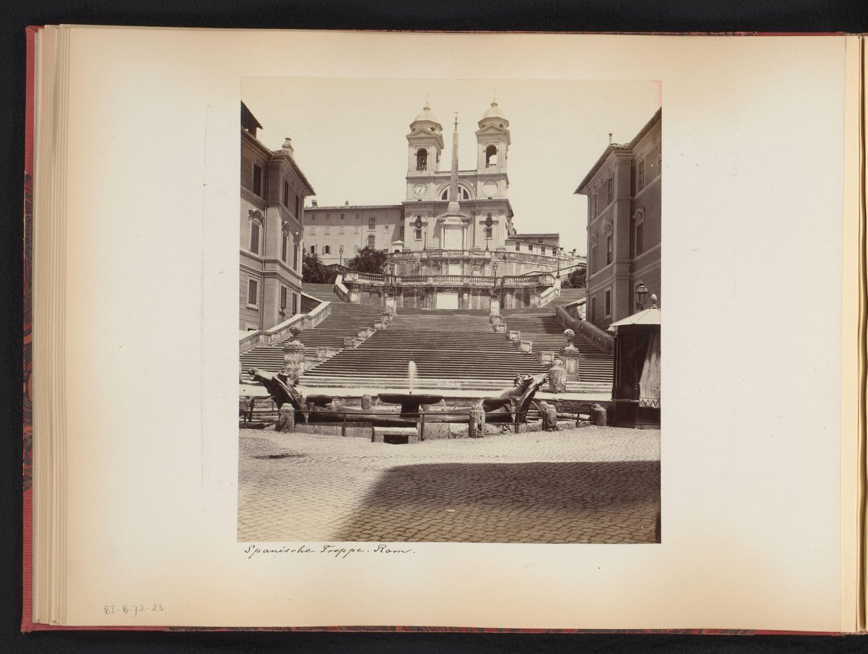 View of the Spanish Steps, Piazza di Spagna, and Trinità dei Monti in Rome, Italy by Anonymous