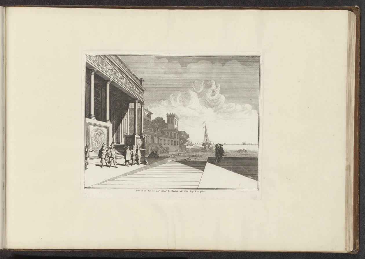 View of a Palace on the Coast in Naples by Anonymous