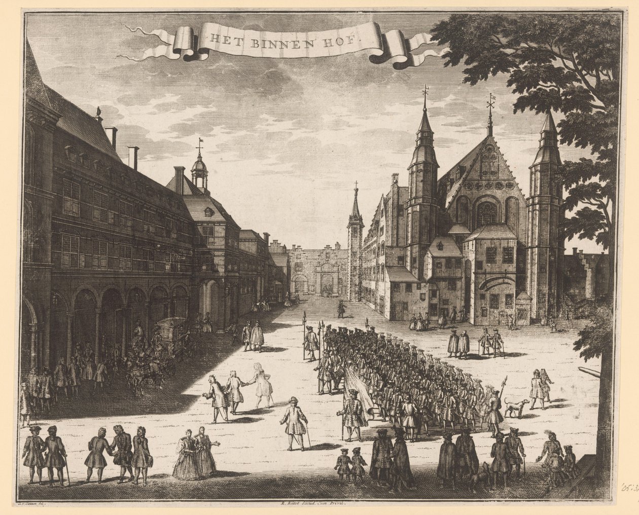 View of the Binnenhof in The Hague by Anonymous