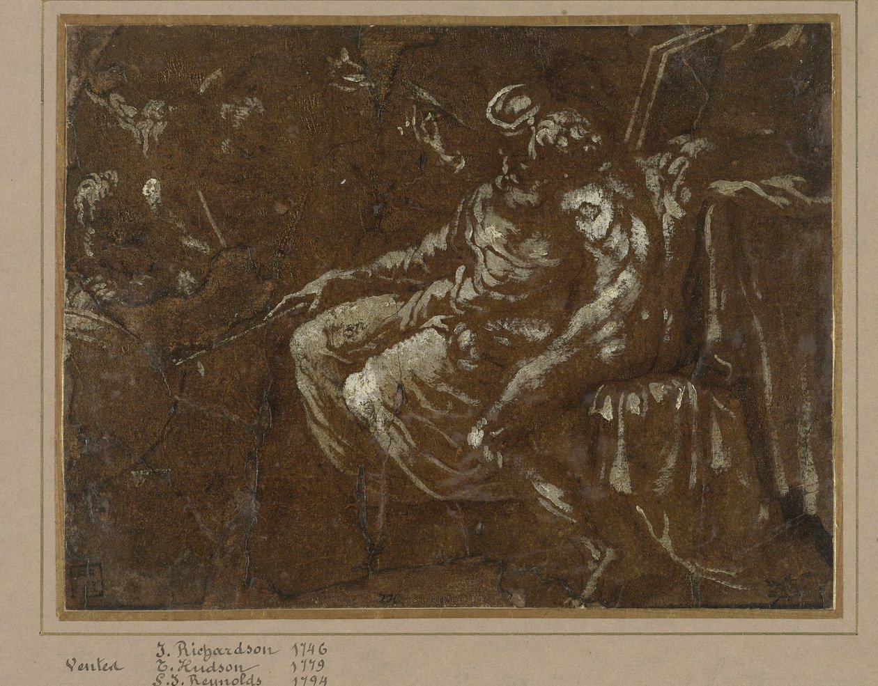 Group of Philosophers Around a Globe (Abraham and Lot Dividing the World?) by Anonymous