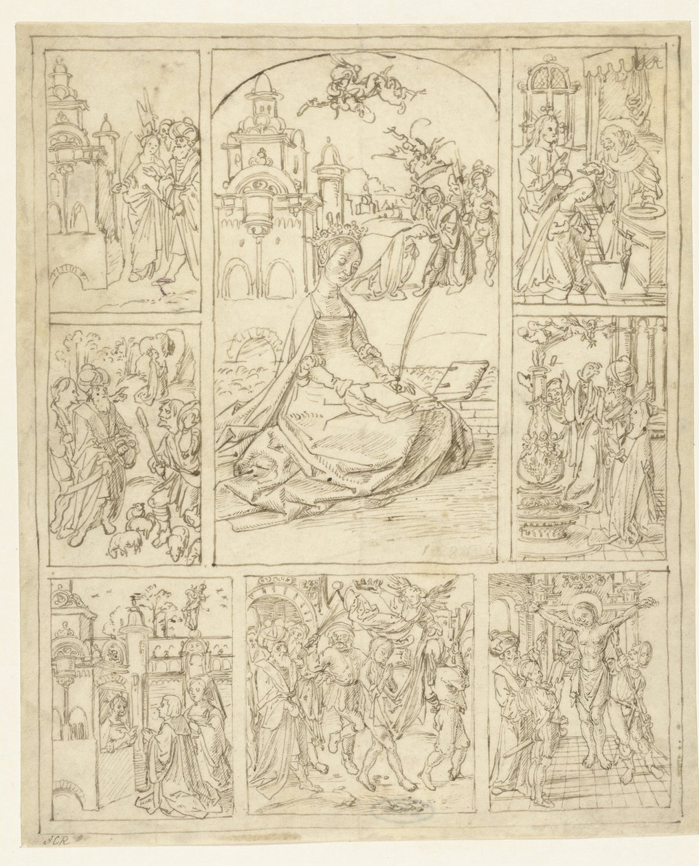 Saint Barbara and Scenes from Her Life by Anonymous