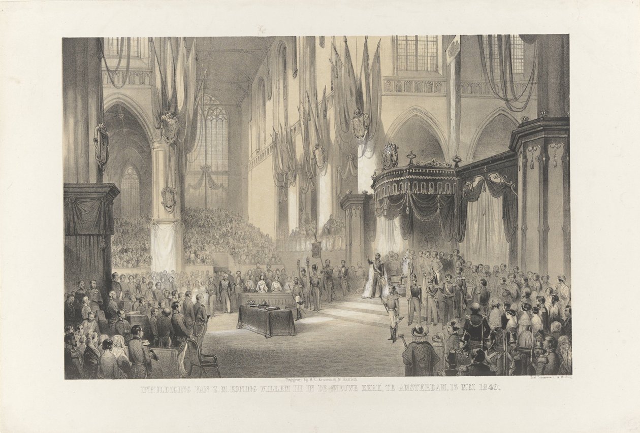Inauguration of H.M. King William III in the Nieuwe Kerk, Amsterdam, May 13, 1849 by Anonymous