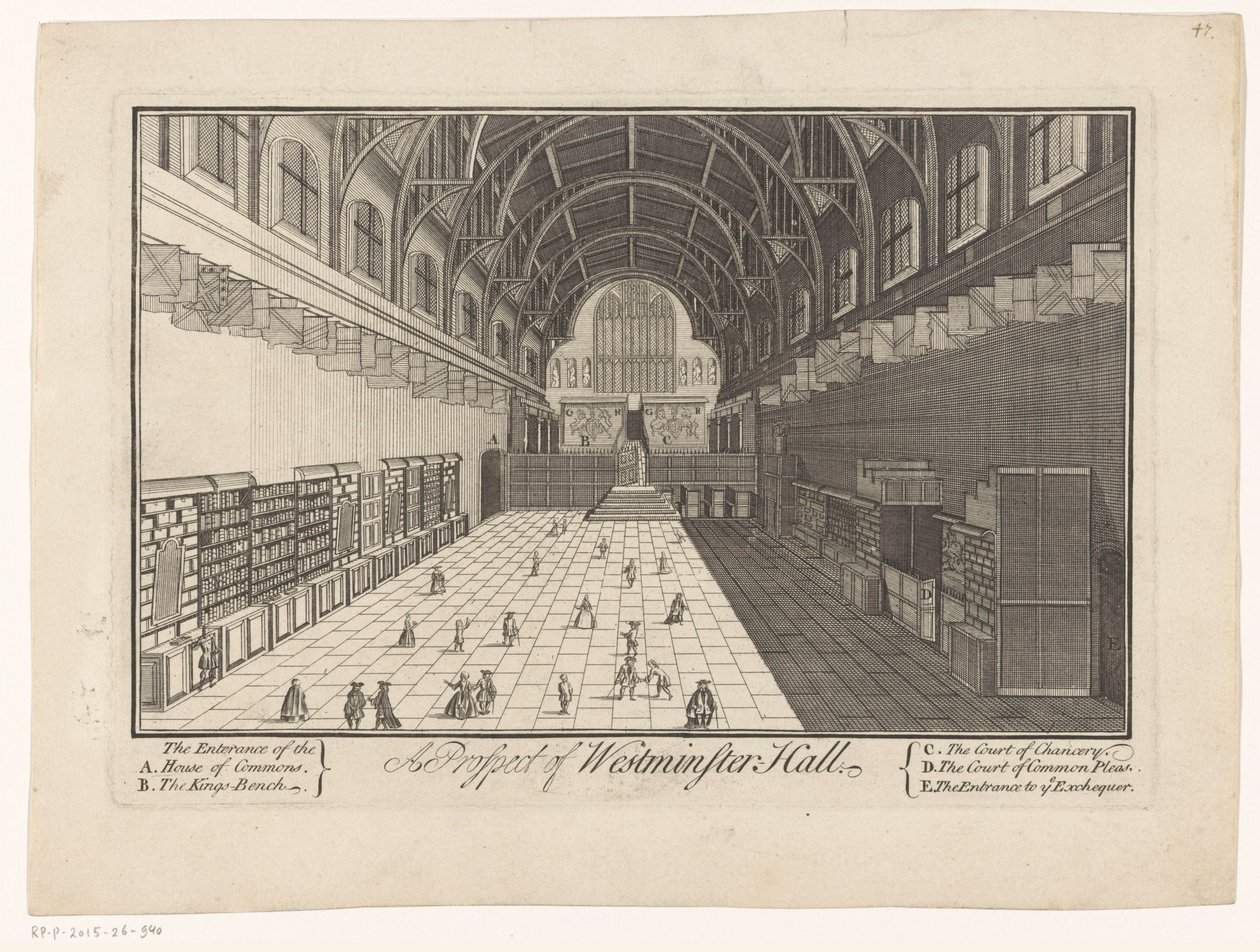 Interior of Westminster Hall in London by Anonymous