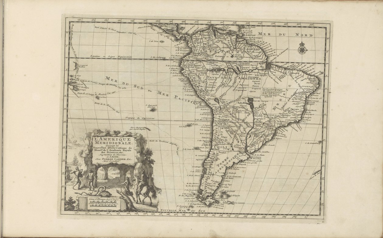 Map of South America (Les Indes Orientales et Occidentales et autres lieux) by Anonymous