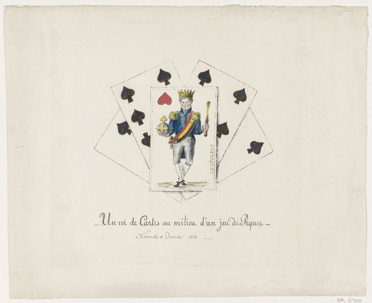 King Leopold I as the King of Hearts, 1831-1832 by Anonymous