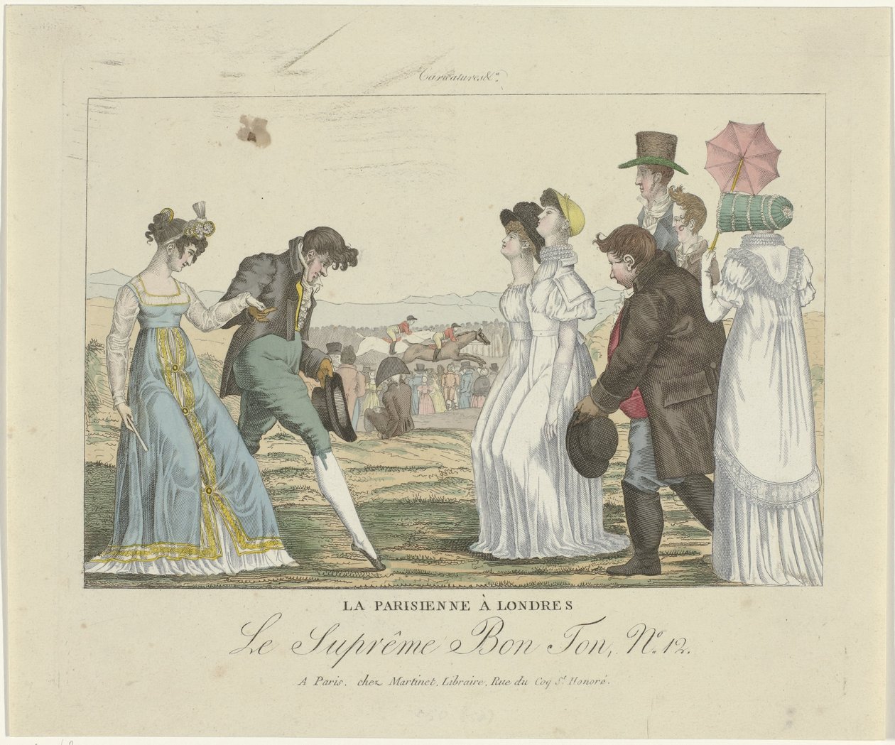 The Supreme Good Taste. Caricatures, 1800-1815, No 12: The Parisian in London by Anonymous
