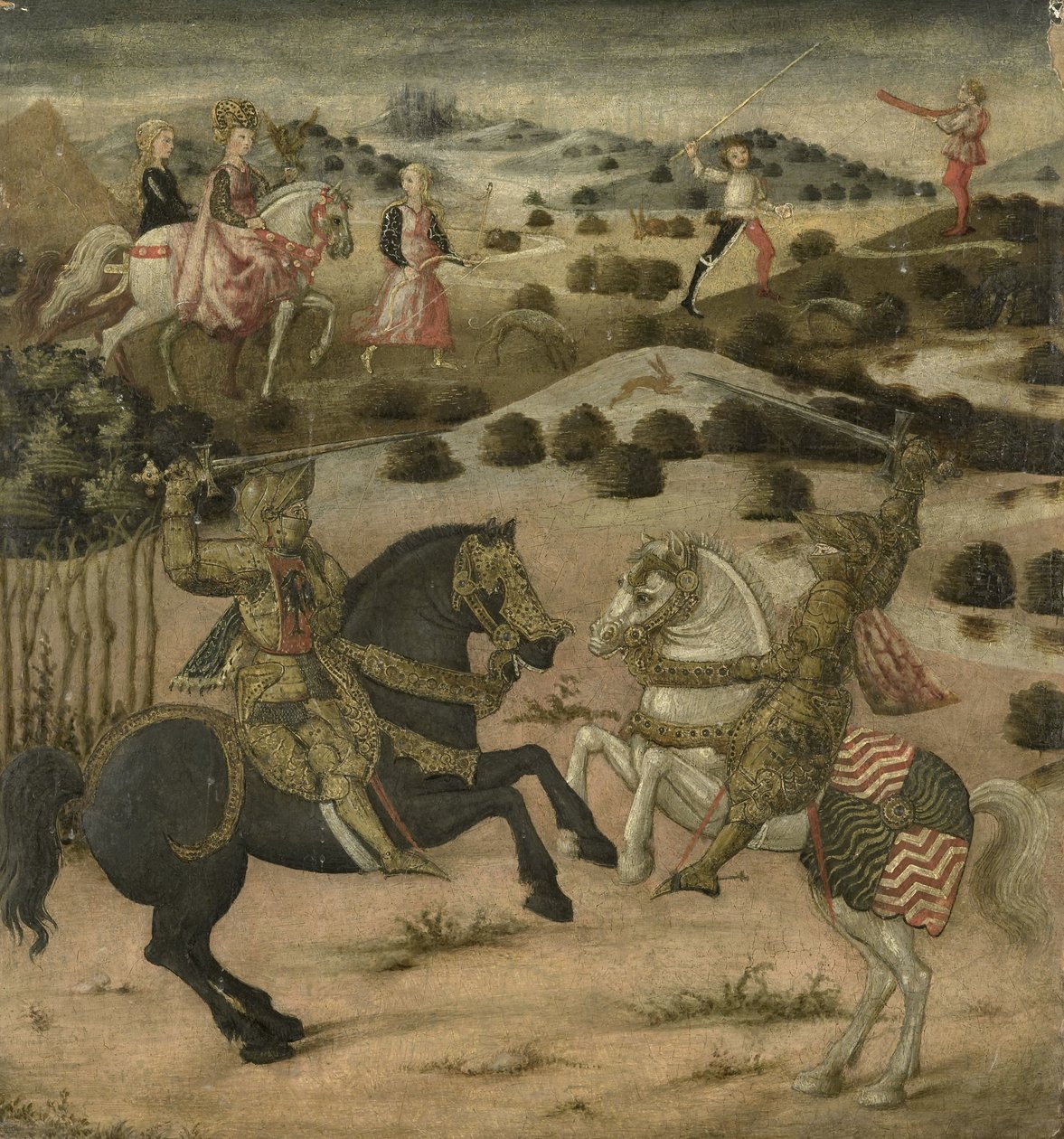 Legend of a Knight (end panel of a cassone) by Anonymous