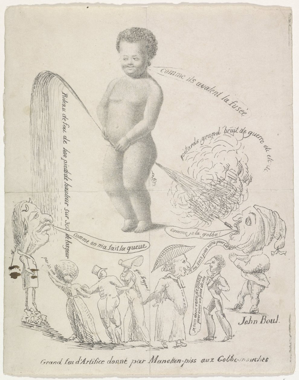 Manneken Pis Fireworks, 1820 by Anonymous