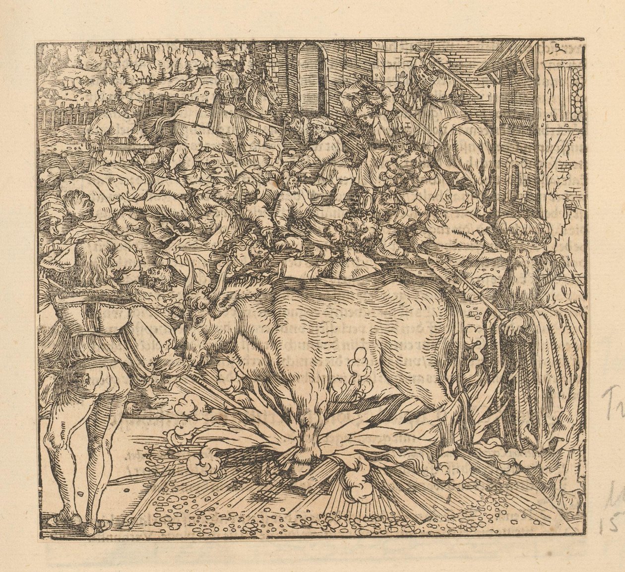 People Being Slaughtered and a Bull Being Sacrificed by Anonymous