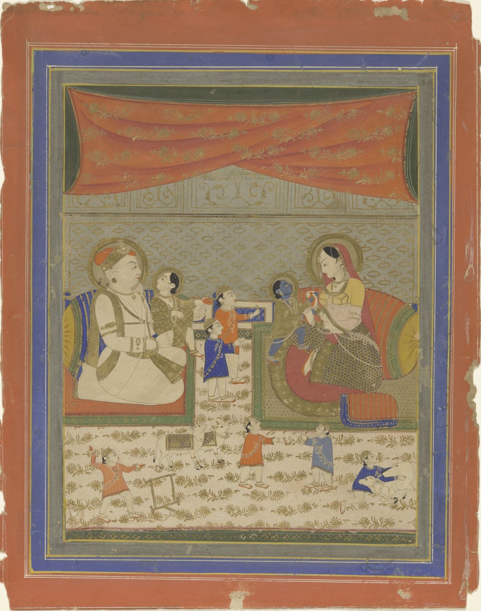 Nanda and Yasoda with Krishna and Balarama by Anonymous