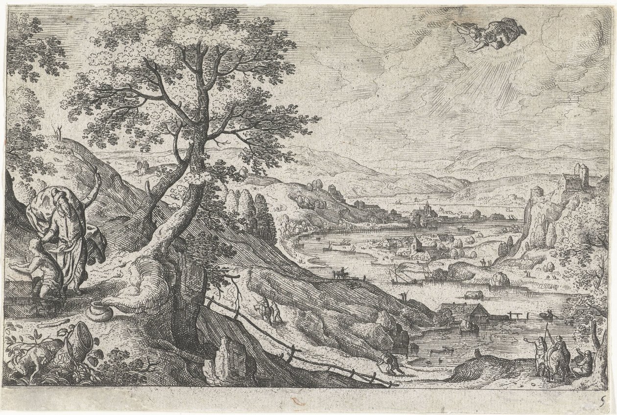 The Sacrifice of Isaac (series title: Landscapes with Mythological and Biblical Representations) by Anonymous