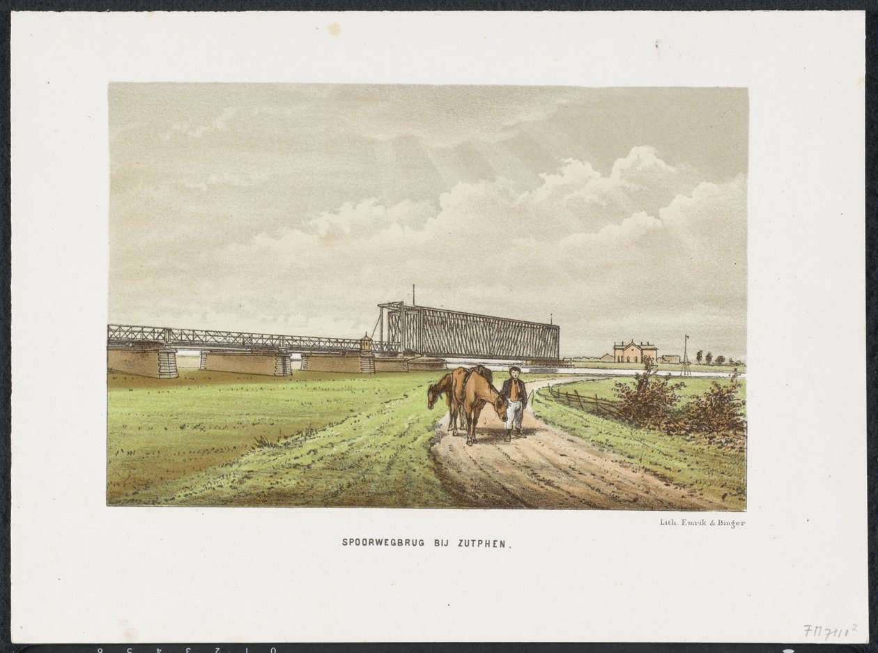 Old IJssel Bridge near Zutphen, 1865 by Anonymous