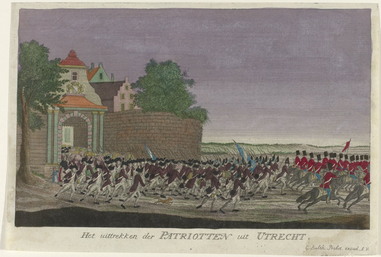 Patriots Leaving Utrecht, 1787 by Anonymous