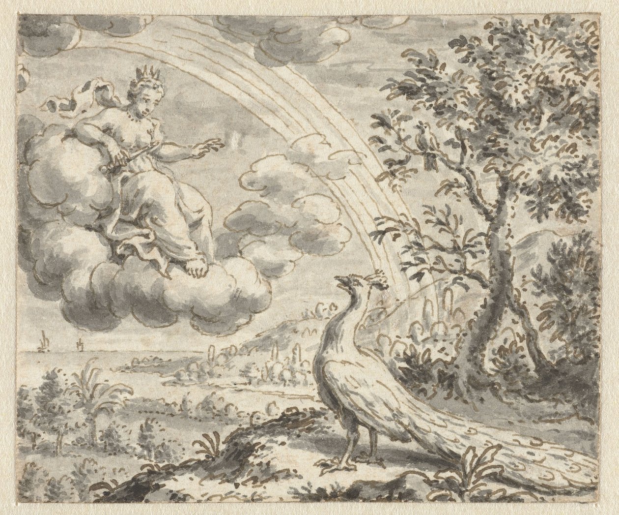 Peacock Complaining to Juno (Designs for Illustrations for an Edition of Jean de la Fontaine