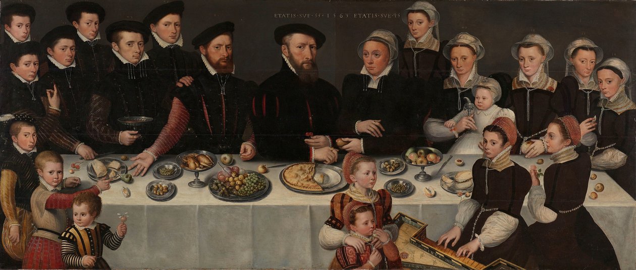 Pierre de Moucheron (1508-67), his Wife Isabeau de Gerbier, their eighteen Children, their Son-in-Law Allard de la Dale and their first Grandchild by Anonymous