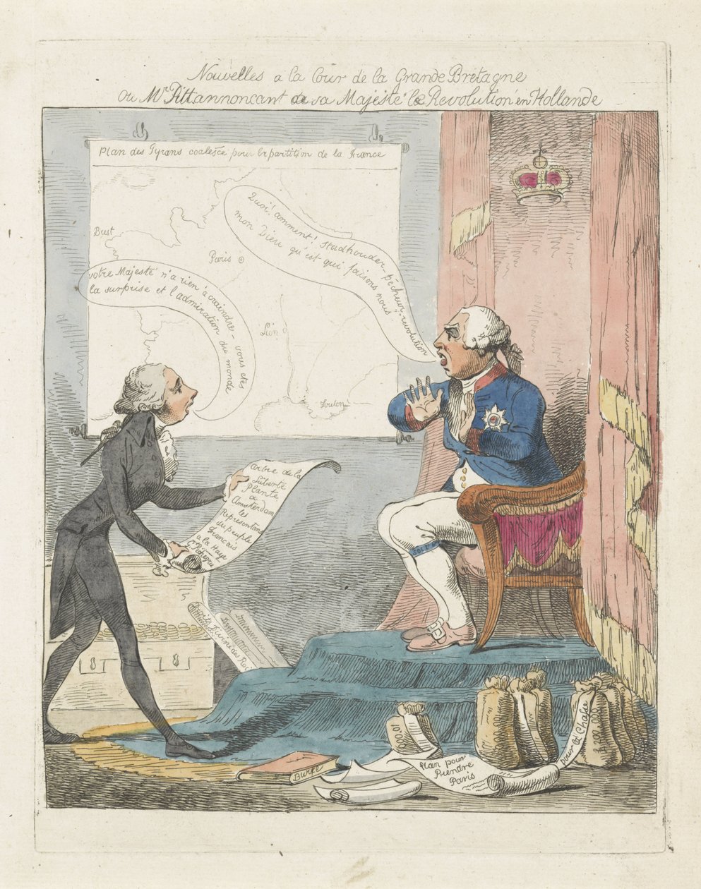 Pitt Brings George III News of the Revolution in the Netherlands, 1795 by Anonymous