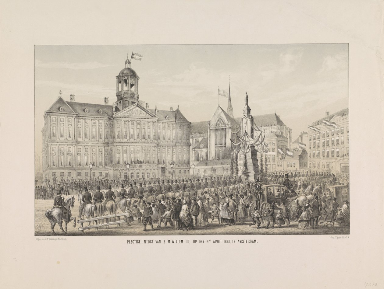 Solemn Entry of His Majesty William III, on April 9, 1861, in Amsterdam by Anonymous