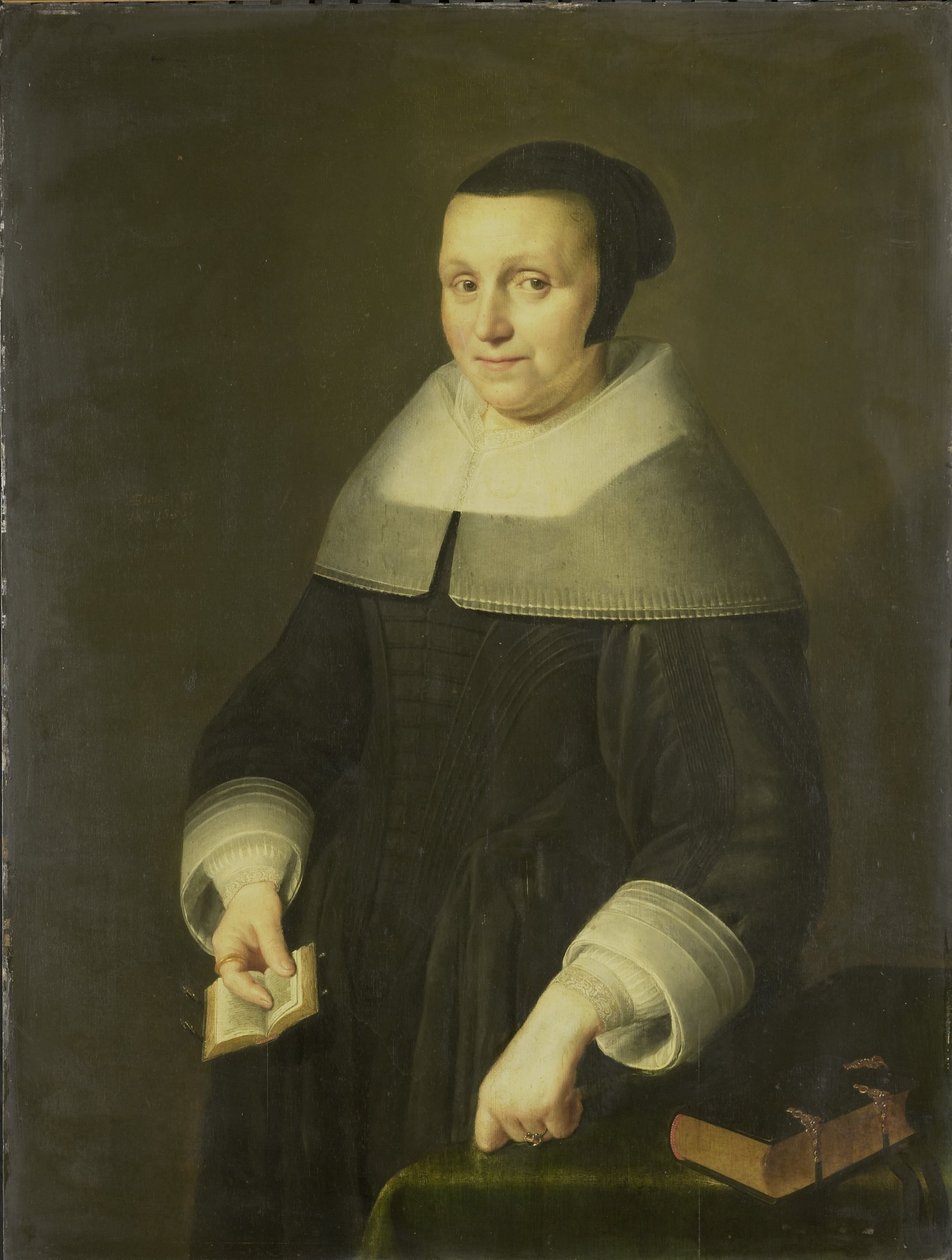 Portrait of a Woman, possibly Elsje van Houweningen, Wife of Willem van de Velden by Anonymous