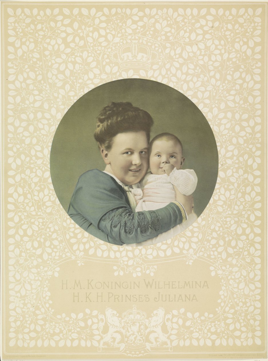 Portrait of Wilhelmina, Queen of the Netherlands, and Juliana, Queen of the Netherlands by Anonymous
