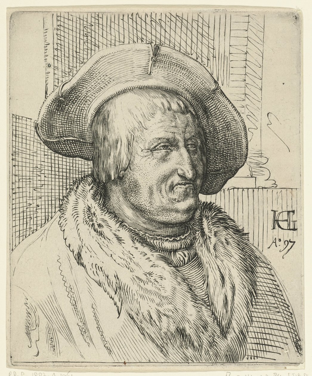 Portrait of a Man with a Hat by Anonymous