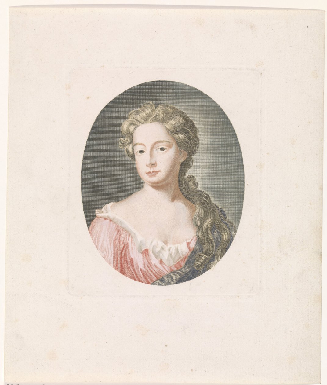 Portrait of a Woman with Long Hair by Anonymous